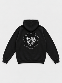 Flowers Black - Zip