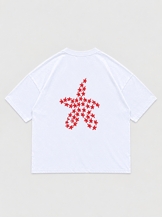 twoflowers red - tee
