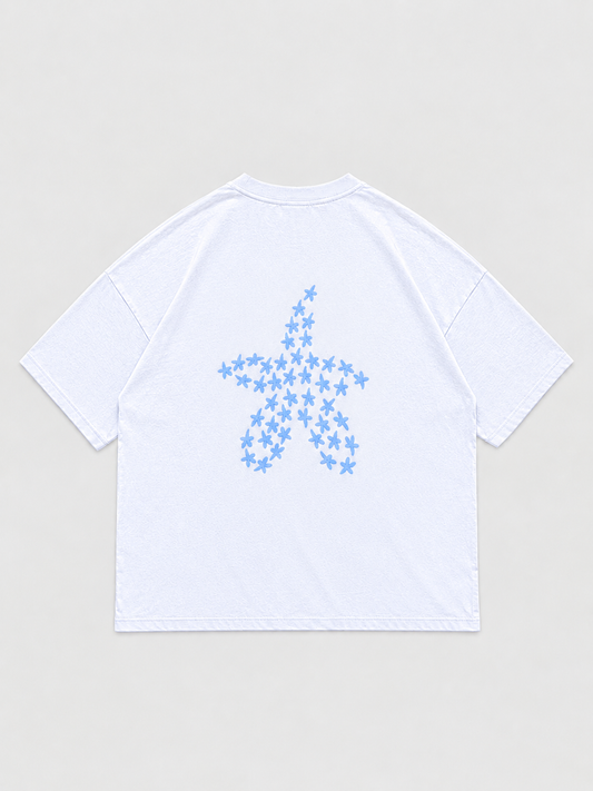twoflowers blue - tee